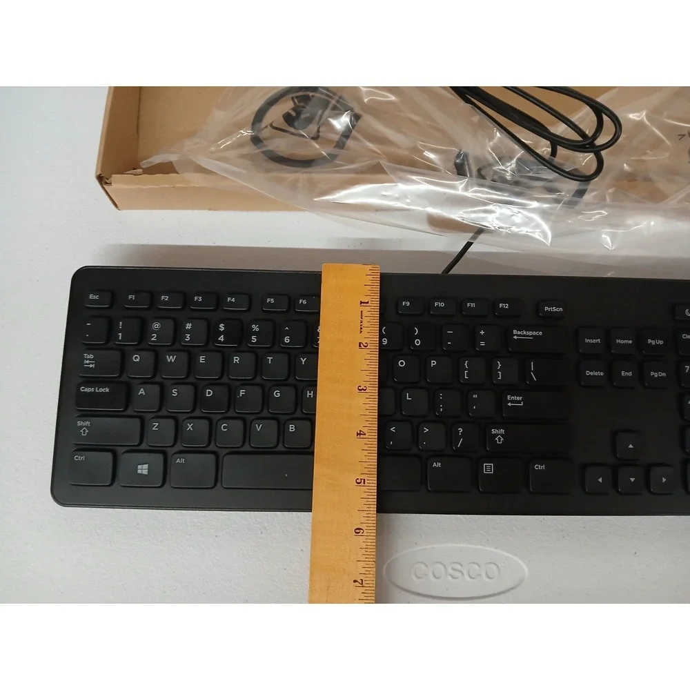 New-Dell Wired slip USB Black Keyboard‎ KG-1089 #1089